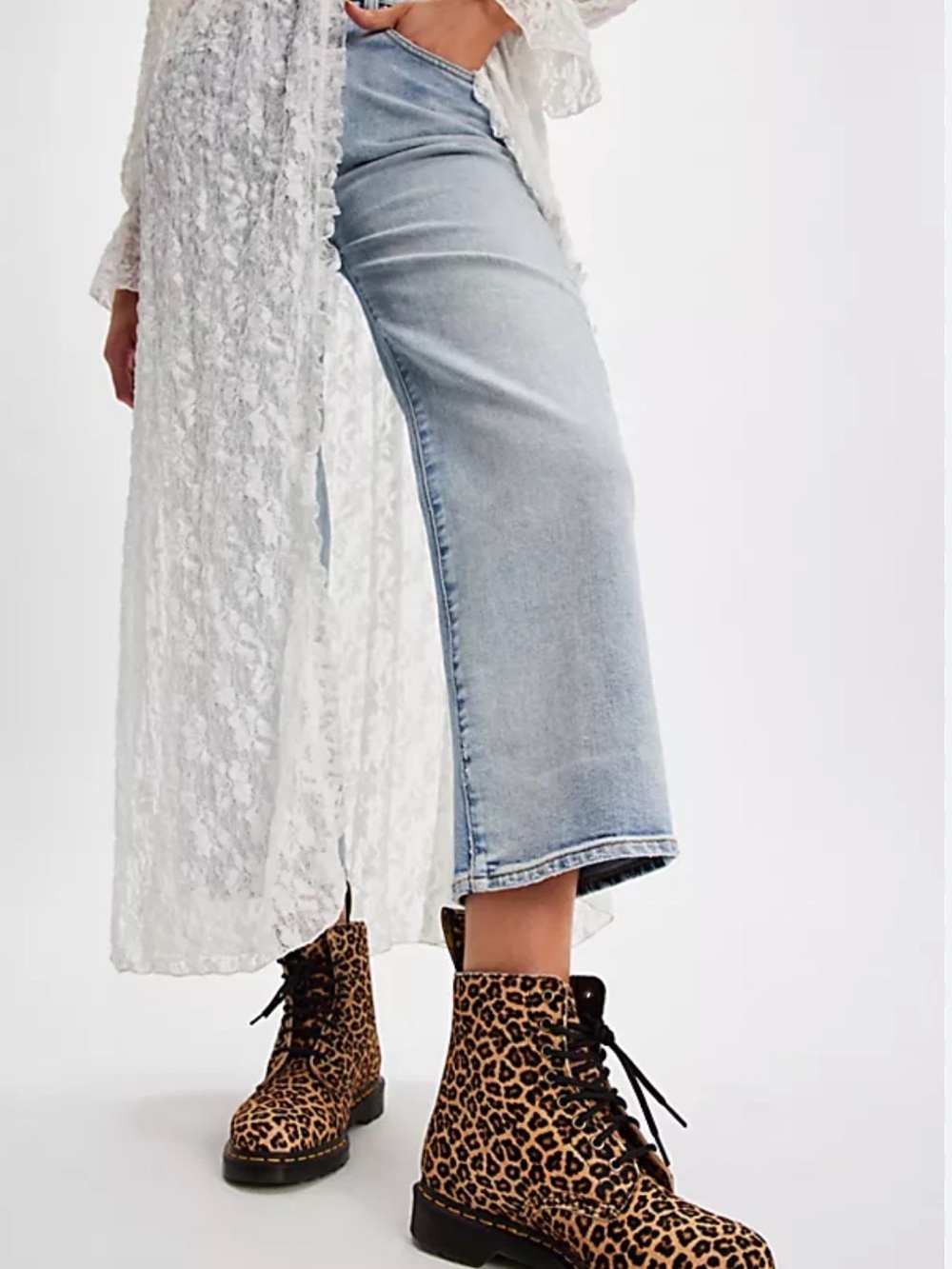 Dr. Martens 1460 Pascal Genuine Leopard-Print Hair-On Leather Boots M 11 / W 12 - Picture 9 of 10